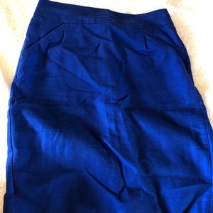 Royal Blue J. Crew Pencil Skirt